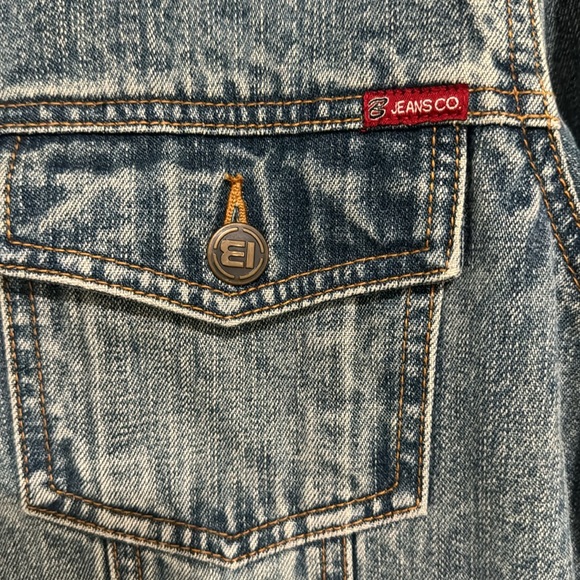 Vintage B.U.M Jean Jacket Men's Size Medium Light Denim Wash 90s - Picture 4 of 8